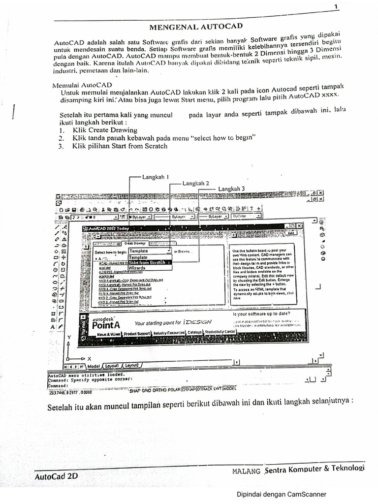 Modul Autocad 2D | PDF