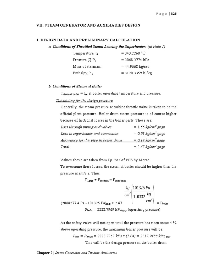 Steam Generator Design Calculations | PDF | Boiler | Steam