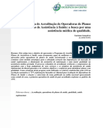 Programa de Acreditação de Operadoras de Planos Privados de Assistência À Saúde: A Busca Por Uma Assistência Médica de Qualidade