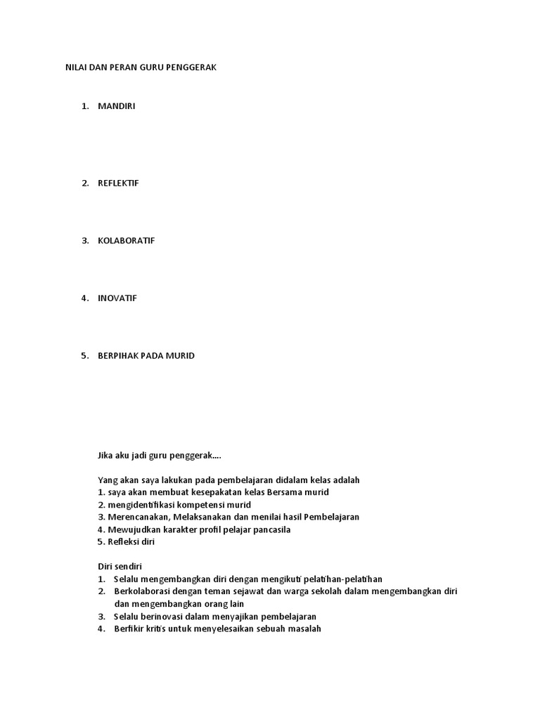 Peran Guru Penggerak dalam Pendidikan | PDF | Karier & Perkembangan