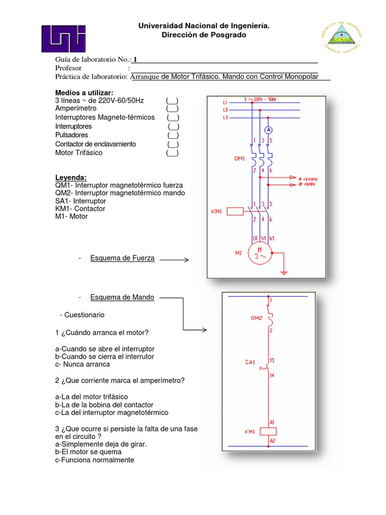 Arranque Motor Trifásico: Guía de Laboratorio | PDF | Informática