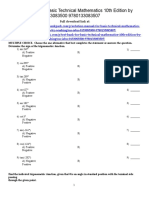 Basic Technical Mathematics 10th Edition Washington Test Bank 1