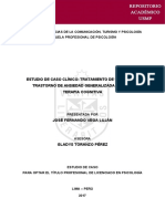 Estudio de Caso Clínico: Tratamiento de Un Caso de Trastorno de Ansiedad Generalizada Bajo La Terapia Cognitiva