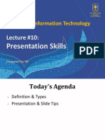 Lecture 10 - Presentation Skills