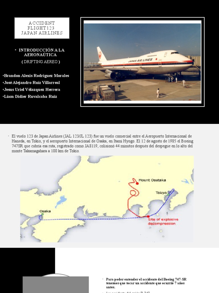 Accidente Del Vuelo 123 Japan Airlines Pdf Aeronave Vehículos