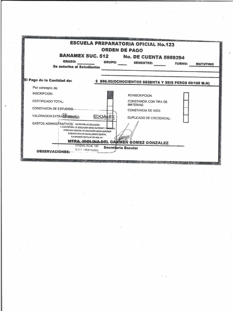 Orden de Pago | PDF