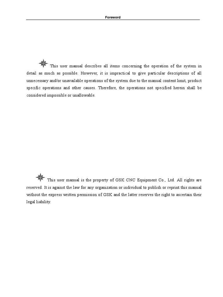 GSK980TB3 CNC System User Manual | PDF | Numerical Control