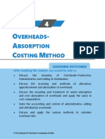 Chapter 4 Overheads - Absorption Costing Method