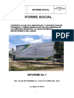 INFORME SOCIAL MES No. 1, VIAS URBANAS