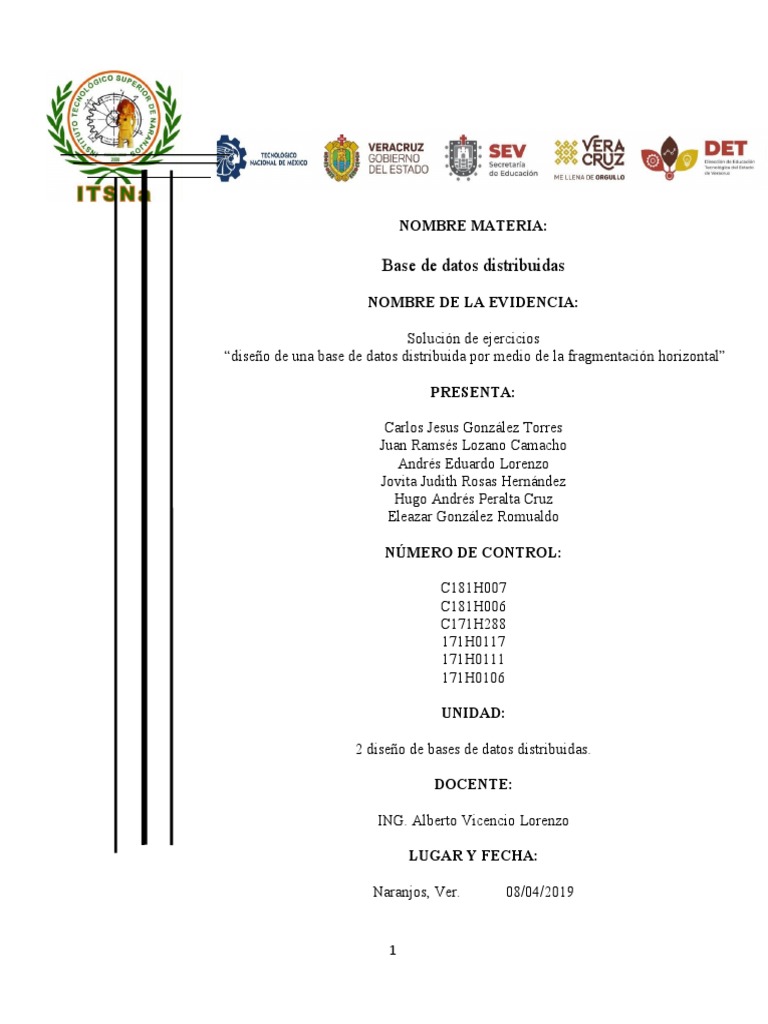 UNA BASE DE DATOS DISTRIBUIDA visual data 3