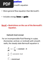 Energy Conservation - Bernoulli's Equation