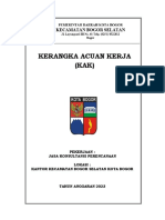 Kerangka Acuan Kerja (KAK) : Pekerjaan: Jasa Konsultansi Perencanaan Lokasi: Kantor Kecamatan Bogor Selatan Kota Bogor