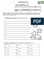 Test Matematica Tercero B