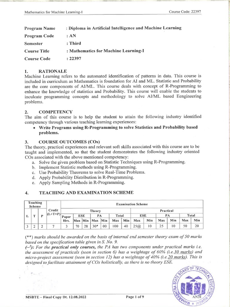 ALGORITHMIC MATHEMATICS IN MACHINE LEARNING PDF visual data 5