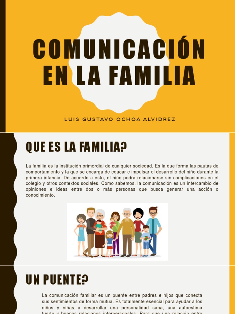 COMUNICACIÓN EN LA FAMILIA DIAPOSITIVAS | PDF