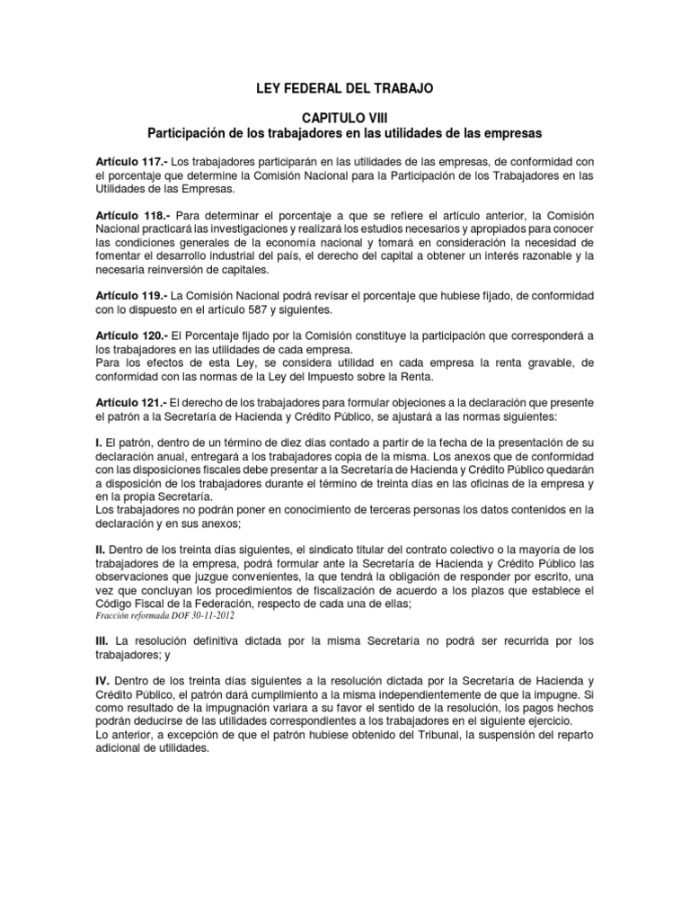 Lectura 3 Del Reparto de Utilidades | PDF