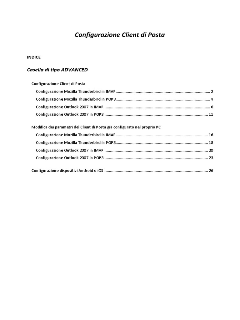 Tutorial configurazione client cassetta advanced pdf