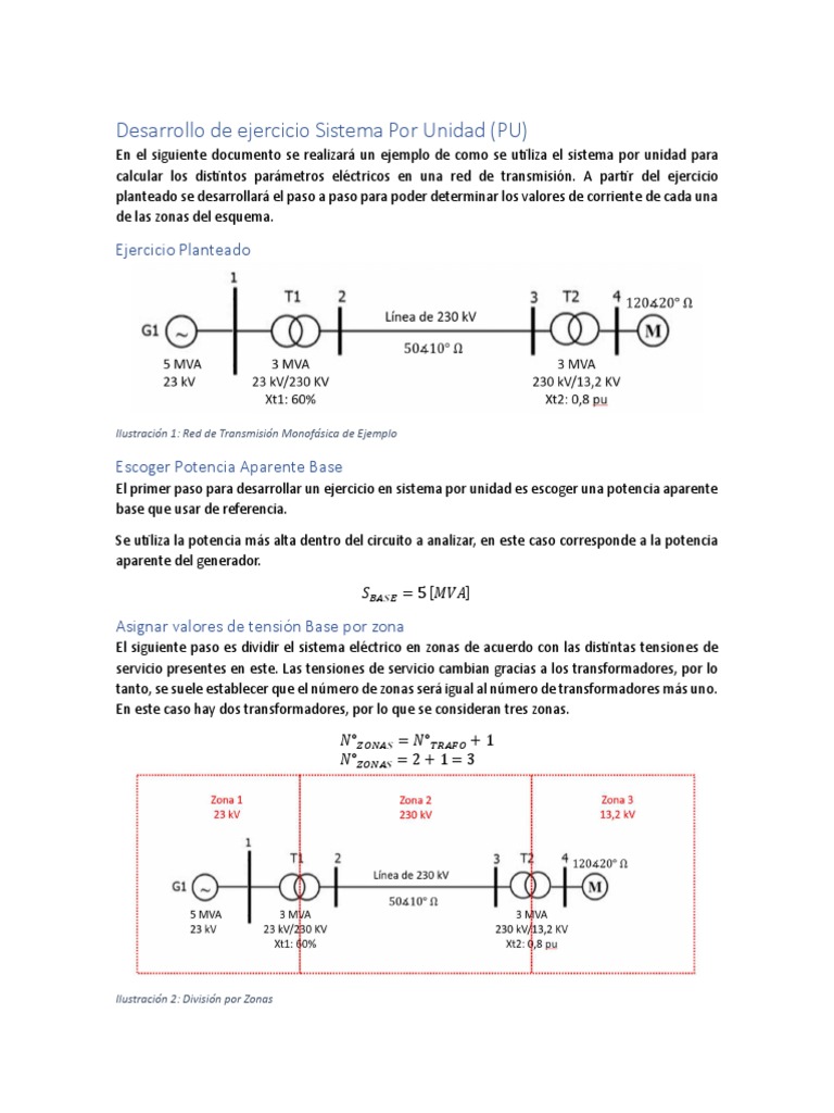 Ejercicio de Sistema Por Unidad en Redes Eléctricas | PDF | Métodos y ...