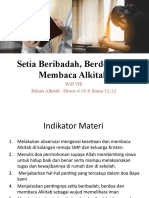 Setia Beribadah, Berdoa, Dan Membaca Alkitab