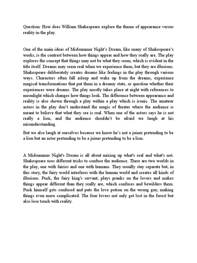 (Midsummer Night Dream) | PDF