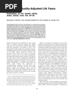 Evaluating Quality-Adjusted Life Years:: Estimation of The Health Utility Index (HUI2) From The SF-36