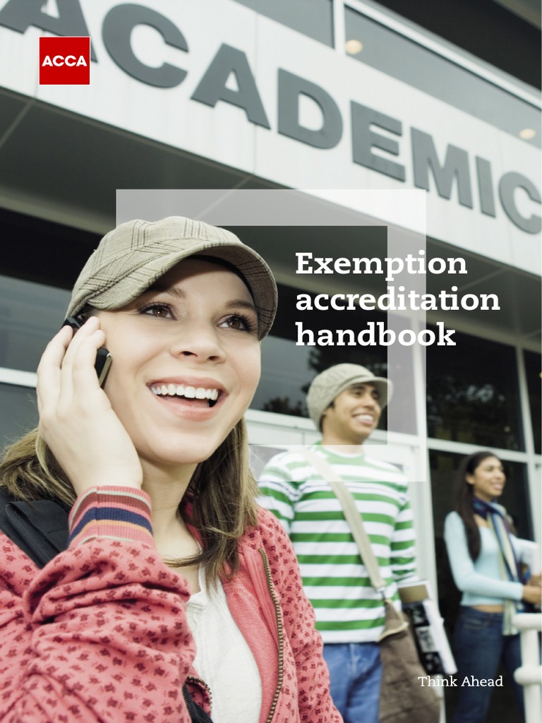 Exemption accreditation handbook pdf business