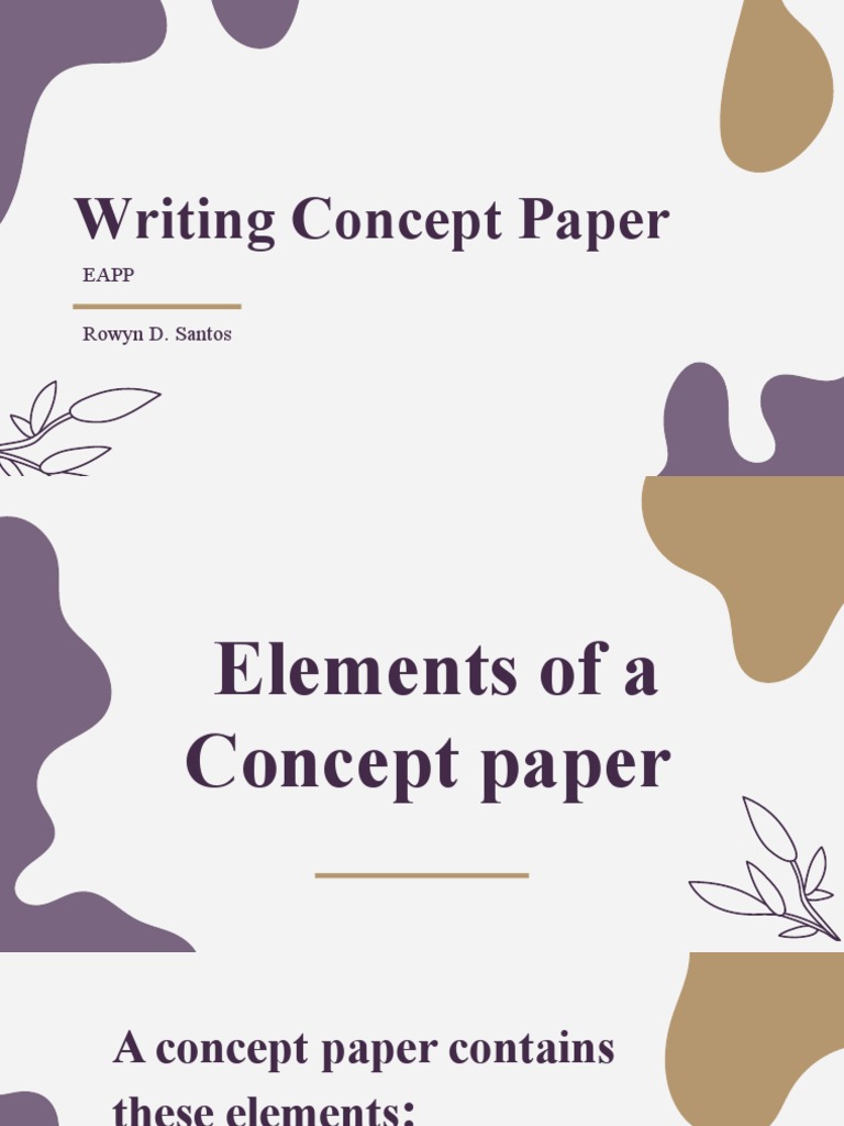 Concept Paper | PDF