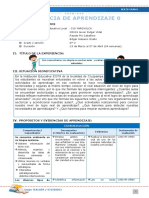 Experiencia de Aprendizaje 0 6° Grado