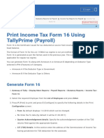 Income Tax Form 16 Tally