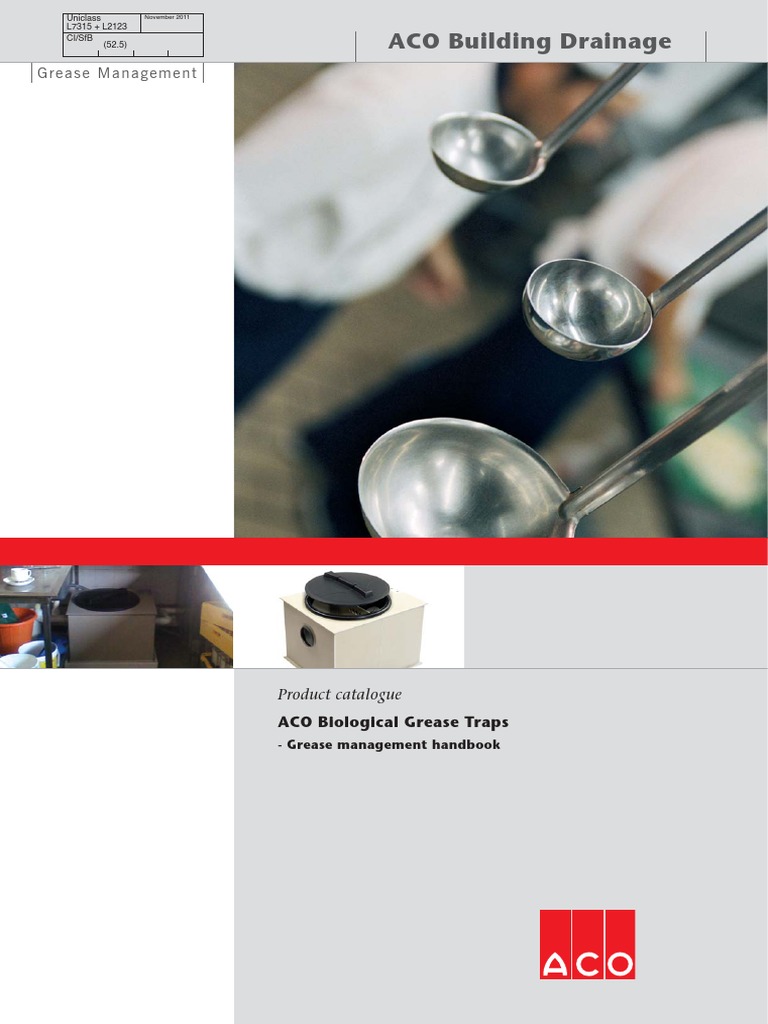 Aco Biological Grease Trap Brochure PDF Sewage Water Pollution