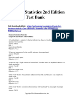 Business Statistics 2nd Edition Donnelly Test Bank 1