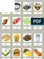 Food and Drinks Vocabulary Esl Printable Learning Cards For Kids