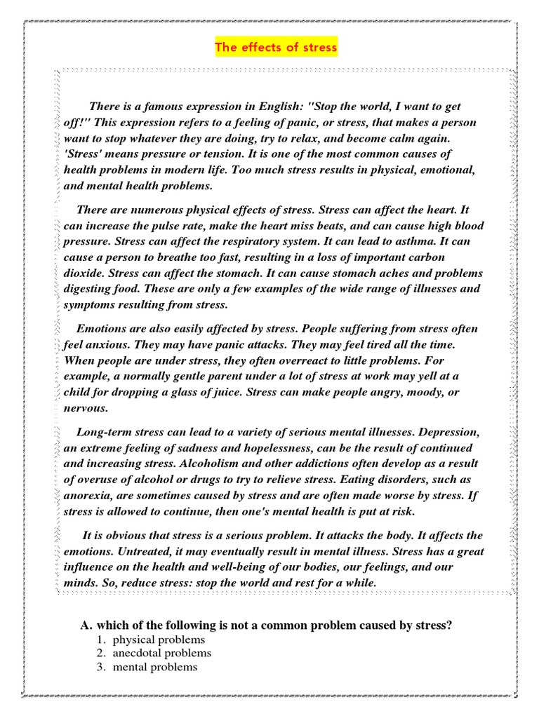 The Effects of Stress | PDF