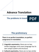 Advance Translation - Translation Problems