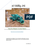 Sweet Oddity Art: Snap The Alligator Crochet Pattern