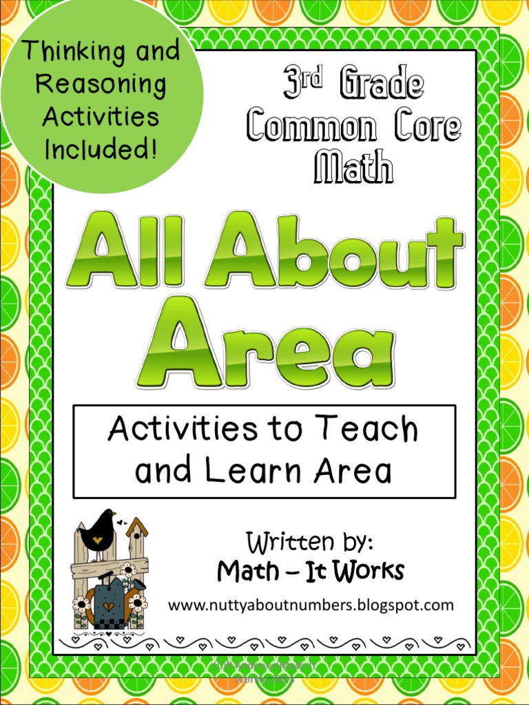 3rd Grade Area Math Activities | PDF | Area | Multiplication