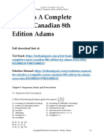 Calculus A Complete Course Canadian 8th Edition Adams Test Bank 1