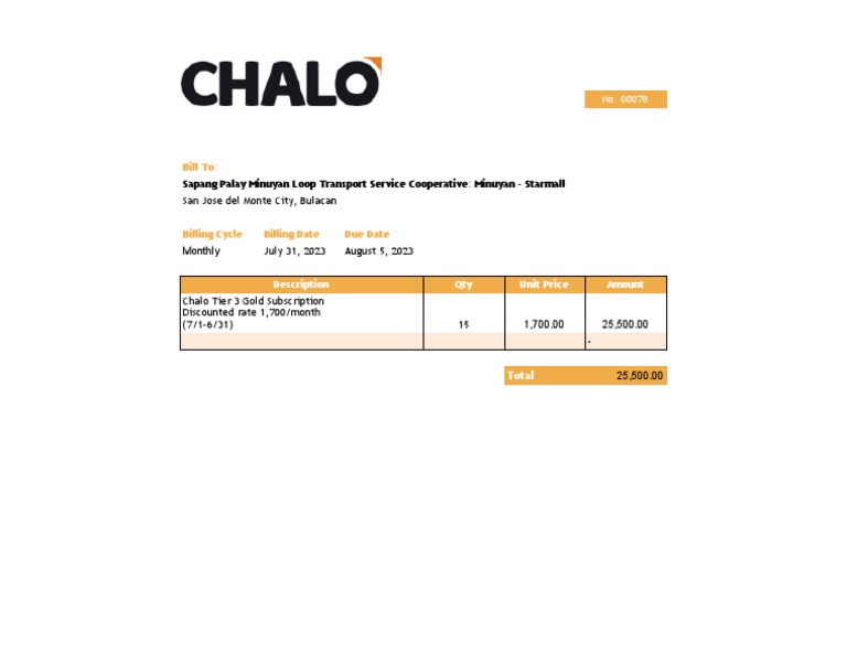 Billing Template - 000078 | PDF