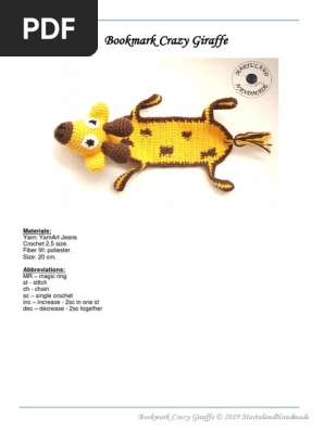 Bookmark+Crazy+Giraffe