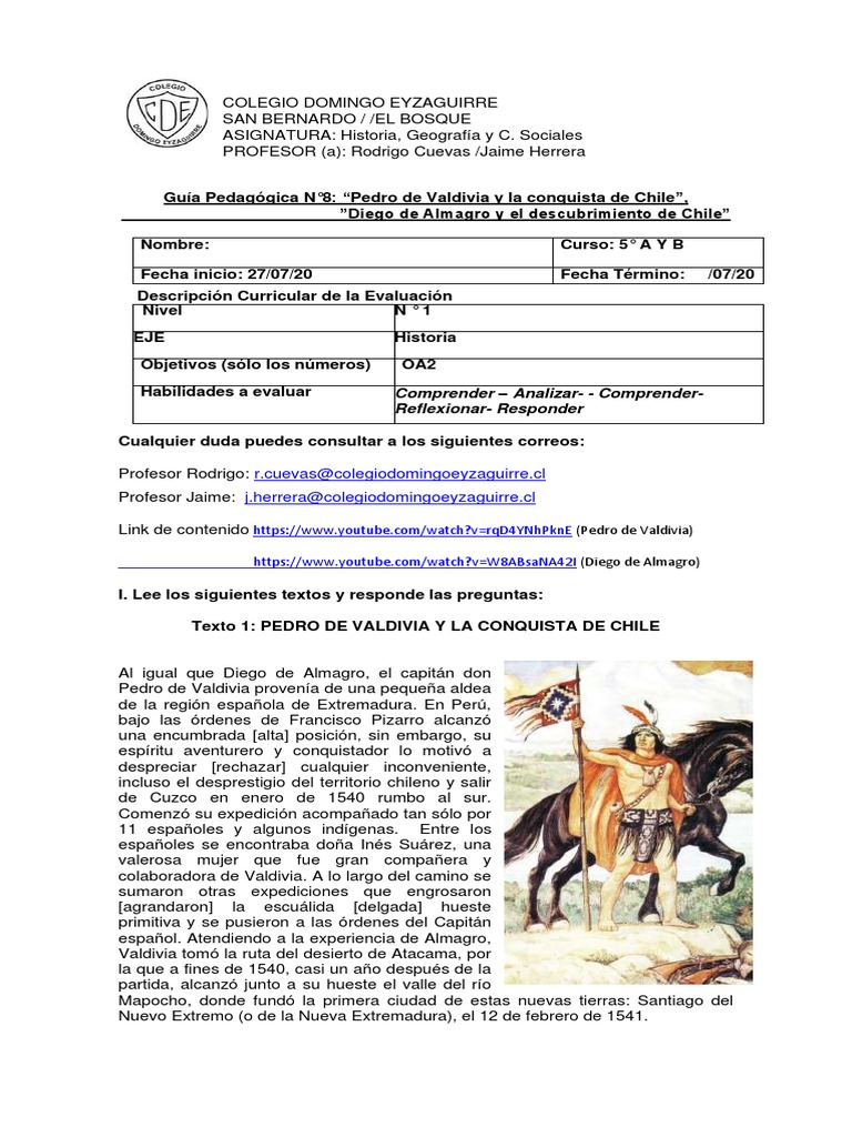 Guía 8 Historia 5 Básico Pdf