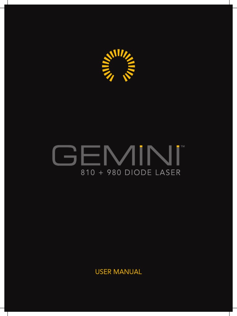 Ultradent Gemini User Manual PDF Laser Power Supply