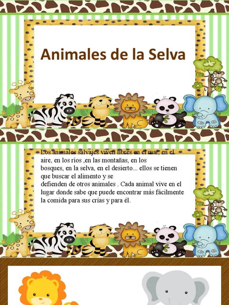 Animales Salvajes de la Selva | PDF