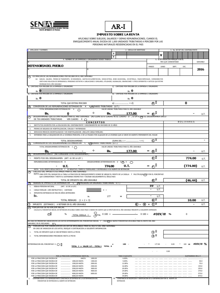 Impuesto sobre la Renta y Remuneraciones | PDF | Impuestos | Economias
