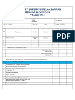 Checklist supervisi pelaksanaan imunisasi COVID-19