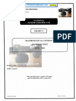 Maths Literacy Grade 11 June 2022 QP and Memo