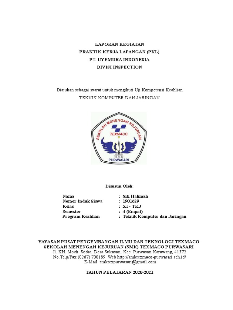 Contoh Laporan PKL SMK PDF