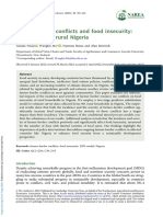 Farmerherder Conflicts and Food Insecurity Evidence From Rural Nigeria