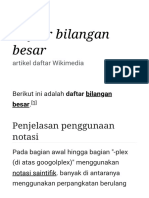 Daftar Bilangan Besar - Wikipedia Bahasa Indonesia, Ensiklopedia Bebas