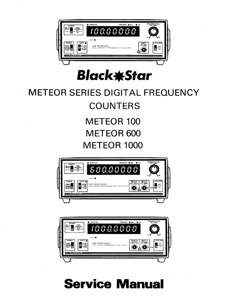 Meteor Series Frequency Counter Manual | PDF | Electricity | Electrical ...