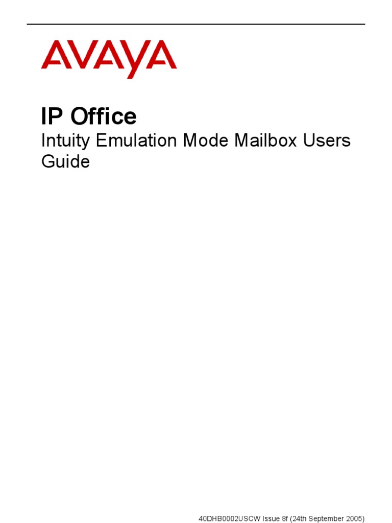 AVAYA IPOffice Voicemail User Guide | PDF | Voicemail | Email